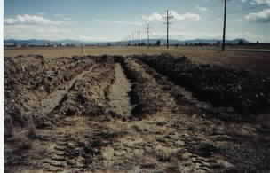 Construction begins on the drain field.