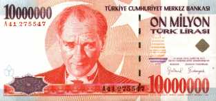 10 Million Turkish Lira