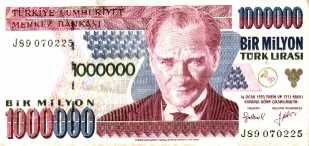 1 Million Turkish Lira