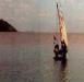 Sailing canoe in Papua New Guinea