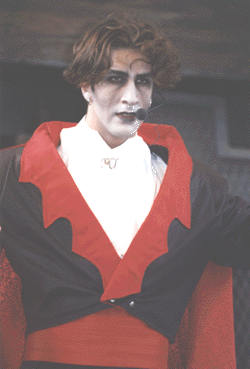 Joey as Dracula in a Universal Studios performance of Beetle Juice