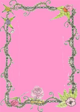 Chains wrapped in flowers