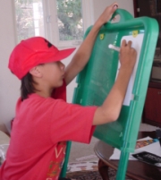 Gene loves to draw!!