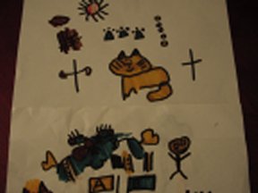 Hierglyphic-Style Art: Sunny Day/ Cloudy Day - 2001(?)