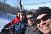 James friends skiing