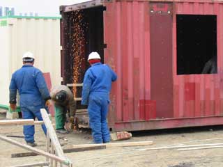 Containers being converted for Umbaki