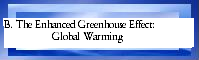 B. Global warming, the enhanced greenhouse 
      effect