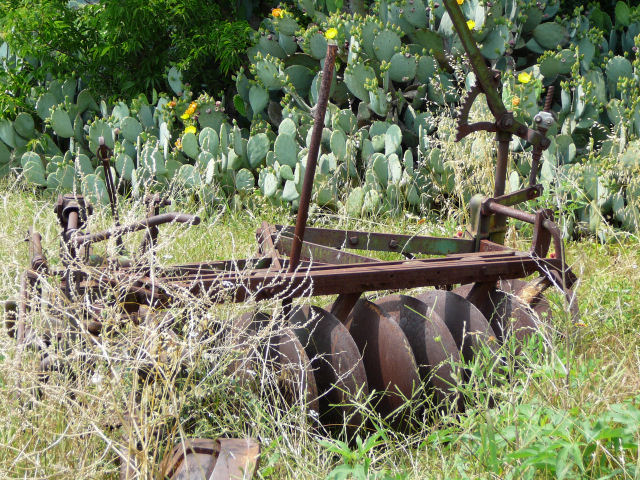 Image of an antique plow