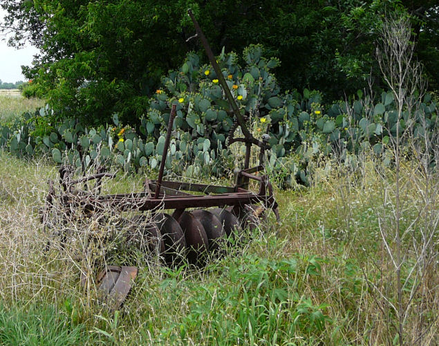 Image of an antique plow