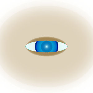 Image of an eye created using selections and the flood fill tool