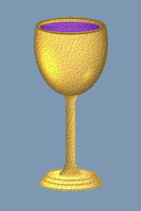 Image of a Frosted Golden Goblet