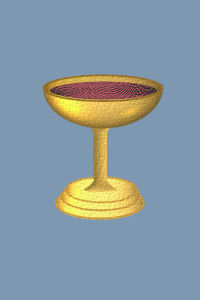 Image of a Frosted Golden Champayne Glass