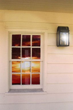 Image of a window with a reflection