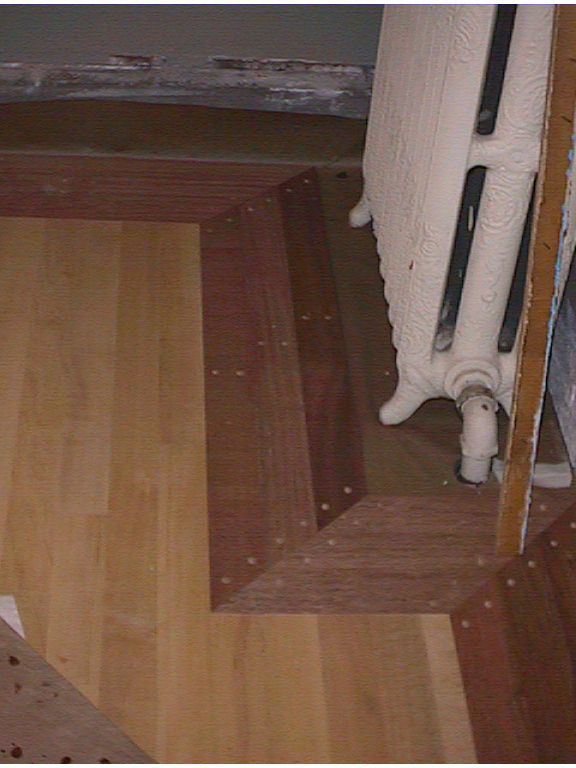 Clear grade Brazilian maple floor with Brazilian cherry border