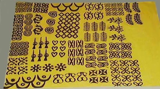 Cloth with Andinkra Stamps