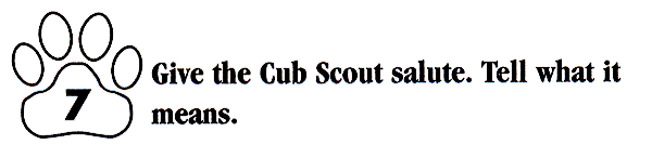 Give the CUB SCOUT SALUTE and tell what it means.