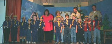 our Den at the Pack Meeting, with Den 4