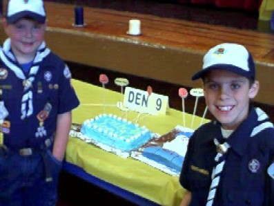 two Bears with their cakes