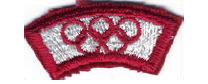 Features 5 interlocked red rings on a white back ground.&nbsp; Worn by Cub Scouts and Leaders participating in a Pack or District-sponsored Olympics or Field Day.