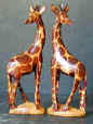 Standing Giraffe pair 6"