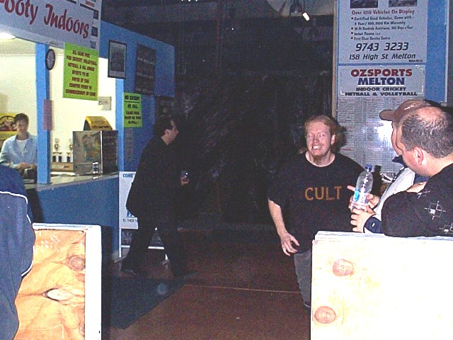 69 entering the arena stops to get some chips