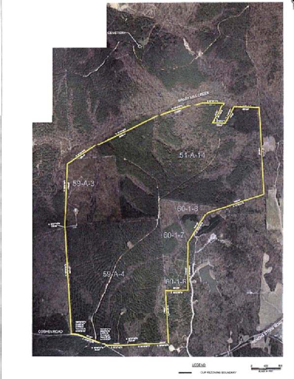 Property to be Rezoned and Subject to CUP