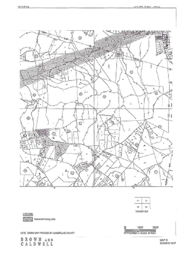 Map of Proposed Location for Cumberland County Land Fill