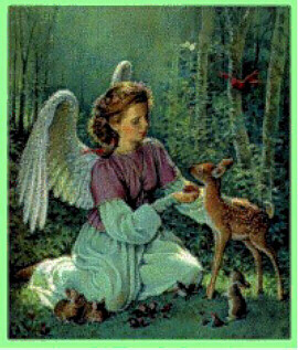 Angel with deer