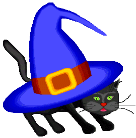 Halloween Cat with Witches Hat