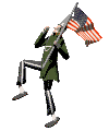 soldier with flag
