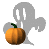 ghost and pumpkin