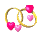 two rings w/hearts