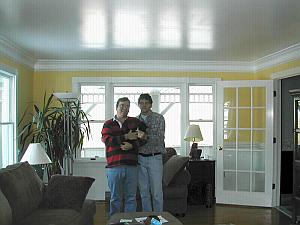 Redid our living room to brighten it up.&nbsp; No more heavy drapes!!