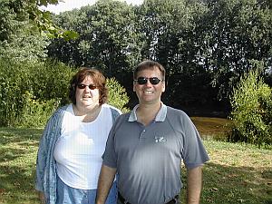 Holly and Jerry at the famous Pringle tree in W. Virginia (go ahead, research it!)