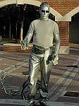Robot Man entertained the crowds with his mechanical movements