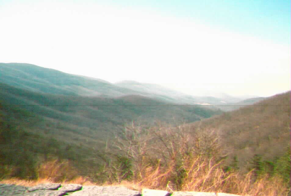The SkyLine drive is a 100 mile road atop the Appalacian mountains (Blue Ridge)