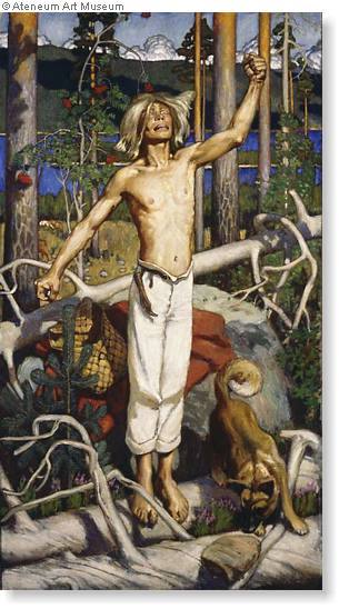 Kalevala painting by Akseli Gallen-Kallela: Kullervo's Curse