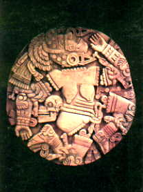 Sculpture of the Aztec Moon God from the Templo Mayor