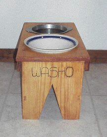 Elevated Dog Feeder, Side View