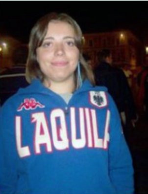 Manuela Rotelli, supertifosa rossobl�, Festeggiamenti in piazza Duomo,  L'Aquila Calcio, L'Aquila, capolugo d'Abruzzo, Italy