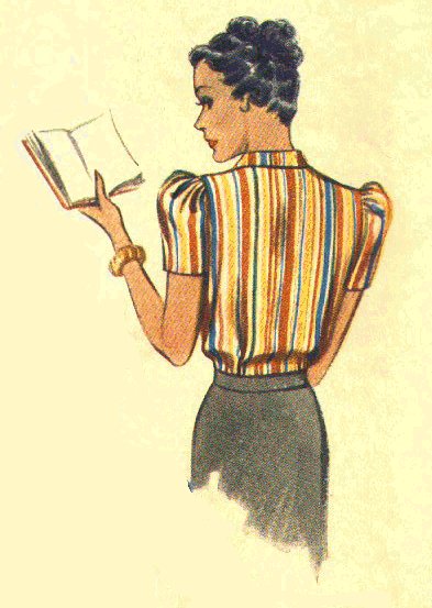 [woman with book]