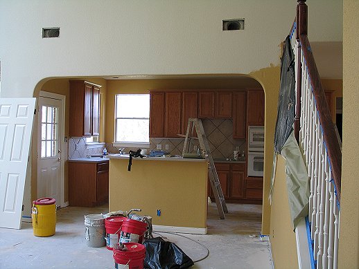 painting kitchen