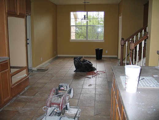 new tile in kitchen