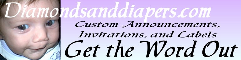Visit Diamonds And Diapers Invitations, Announcements, and Commemoratives