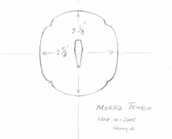 Basic Mokko Tsuba shape and specs