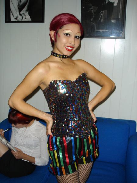 Ashley of Midnight Insanity in CC Columbia top and shorts