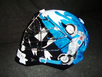 Left side. The metal in the bikes is done in a silver metallic paint.