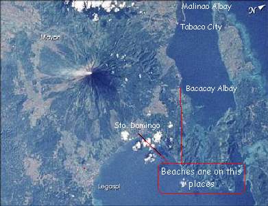 A Satellite's Imaging
of Mayon Volcano
and the Province
of Albay