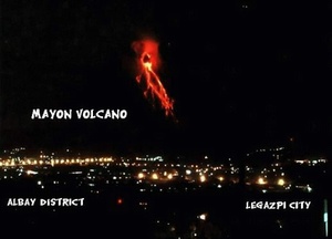 Downtown Legazpi City,
and Mayon Volcano