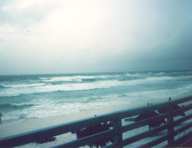 the view of the ocean from the hotel deck
